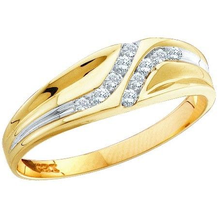 12 Carat Mens Diamond 10K Yellow Gold Band Ring #021 605  