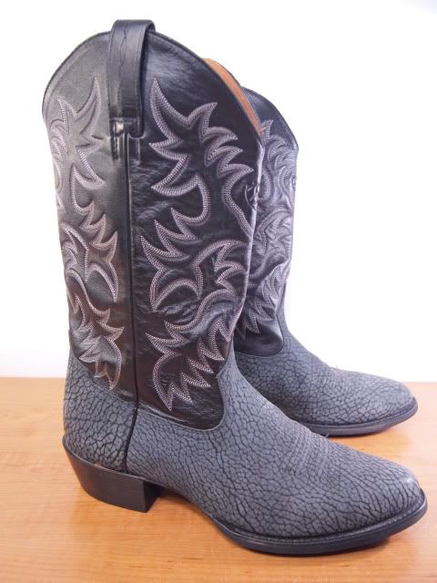 Vintage ARIAT ATS 14 Western BULLHIDE Cowboy Boots 45 US 12 D  