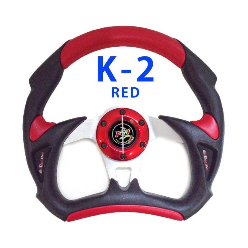 F1 CAR RACING SPORTS STEERING WHEEL Handle #K2 RED  