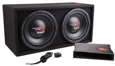 Cerwin Vega HED Series Bass Kit Dual 12 Subwoofers with Amp and Box 