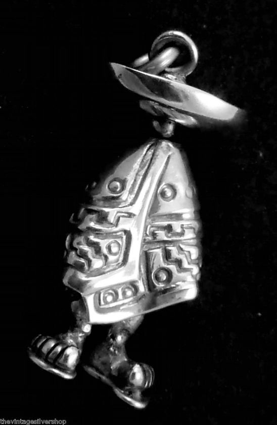   MEXICAN STERLING SILVER LITTLE MAN BIG TOES SOMBRERO CHARM 15520