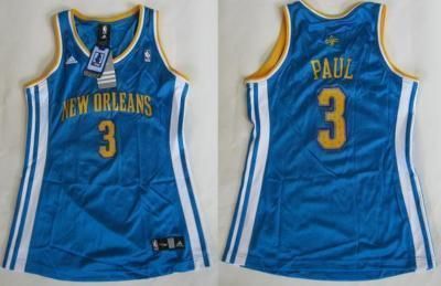 NEW ORLEANS HORNETS CHRIS PAUL TEAL LADIES JERSEY sz L  