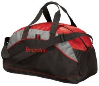   Gifts Personalized Monogrammed Duffel Bag Gym Travel Small Red  
