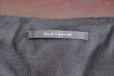 STUNNING ELIE TAHARI SILK BLACK DRESS SIZE 4  