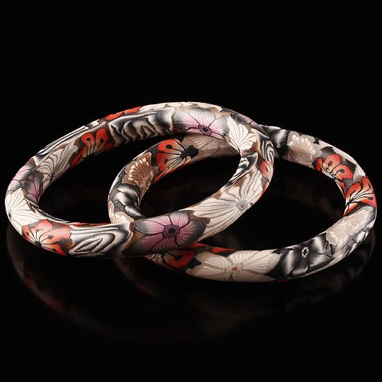 JANPAN Style Flower Floral Polymer Clay Bracelet Bangle  