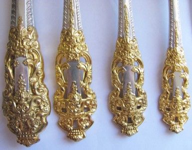   an Gorham Crown Baroque Two Tone Sterling Silver Gold Plated 4pc. Set