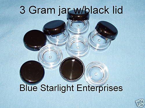 12   3 gram sample jar seed bead pot lip balm #203N  
