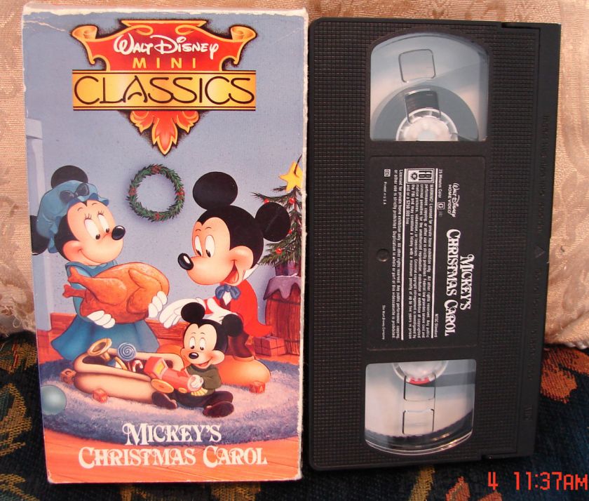 Walt Disney Mini Classics MICKEYS CHRISTMAS CAROL VHS Rare FREE US 