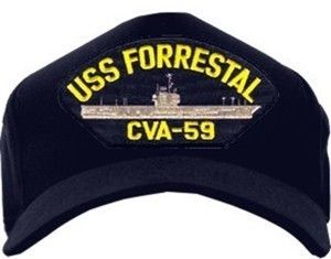 NAVY CARRIER USS FORRESTAL CVA 59 USA MADE HAT CAP  